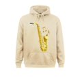 thumbnail image 3 of Sudadera con capucha de manga larga gótica para hombre, regalo de saxofón, notas musicales, verano y otoño, 3 of 5