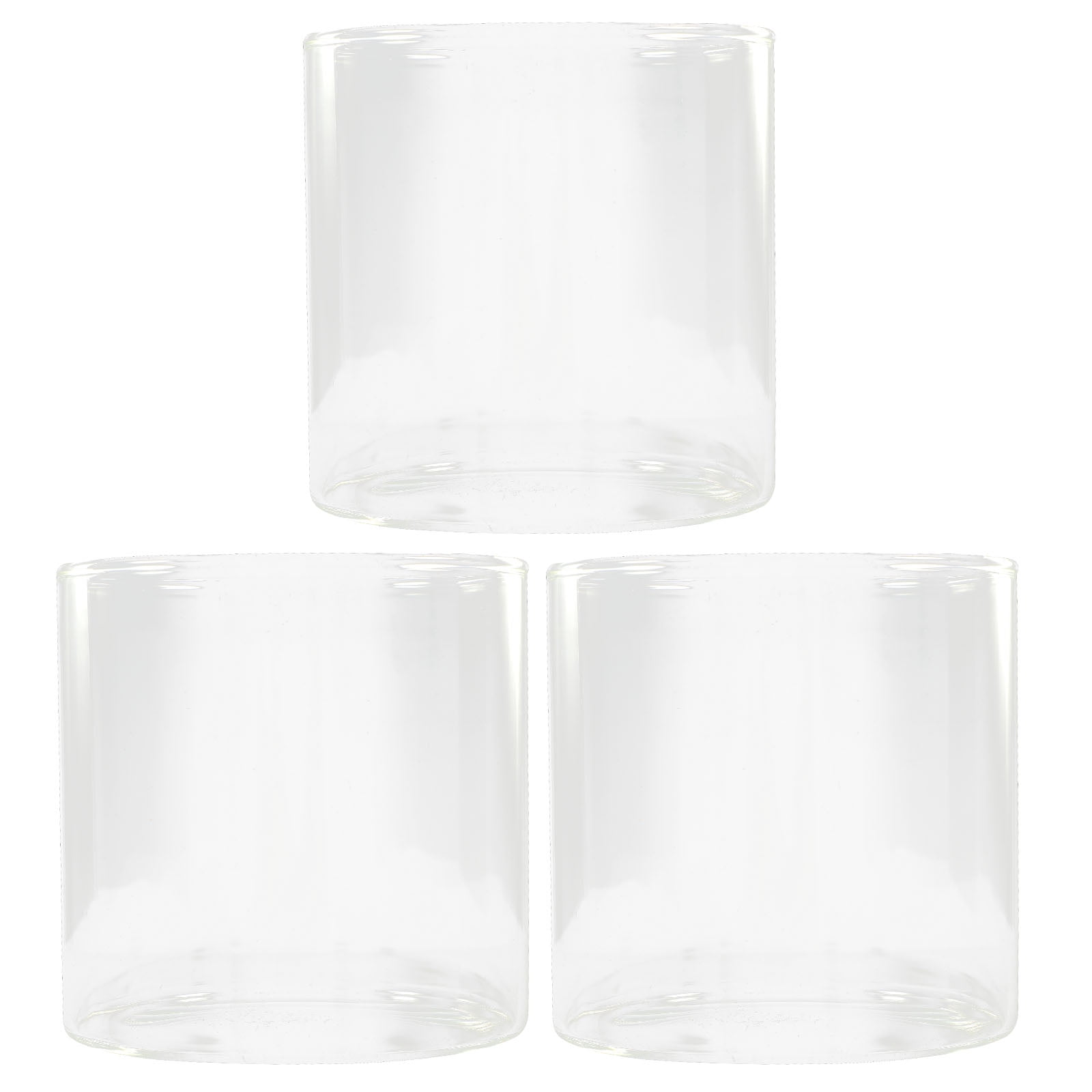 HOMEMAXS 3pcs Clear Hydroponic Glass Vase Desktop Transparent Glass Vase Clear Cylinder Glass