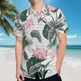 thumbnail image 5 of High Quality Hawaiian Shirts for Men Short Sleeve Aloha Beach Shirt Floral Summer Casual Button Down Shirts Blouses GGOIK8, 5 of 7