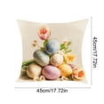 thumbnail image 3 of QTOCIO Easter Pillow Rabbits And Easter Egg Patterns Throw Pillow Cases Decorative Cushion Covers For Sofa Couch Home Easter Decor, 3 of 4