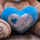 thumbnail image 4 of PELUCHERIA - Oso Rechoncho Beige ILY con corazon Azul, 4 of 5