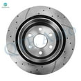 thumbnail image 4 of Set of 6 Rear 330mm Drilled Slotted Brake Disc Rotors-Ceramic Brake Pad Kit For 2002-2006 Chevrolet Suburban 1500, 4 of 8