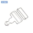 thumbnail image 3 of Unique Bargains Overall Buckles 4 Sets Retro Suspender Replacement Buckles 40mm, Silver Tone, 3 of 6