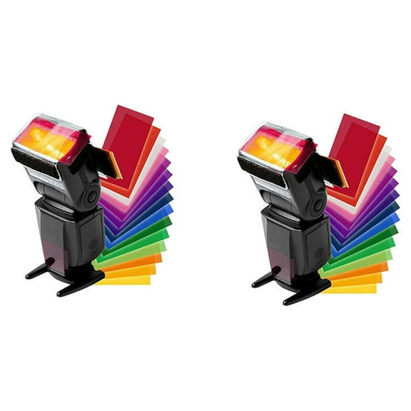 FRCOLOR Durable 2 Set Color Filter Kit with 12 Colors for Camera Flash Perfect for Office Use and