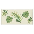 thumbnail image 3 of Authentic Hotel and Spa  Turkish Cotton Palm Fronds Embroidered White 2-piece Bath Towel Set, 3 of 3