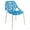 Blue, variant on LeisureMod Dining Chair with Molded Polypropylene Seat and Chrome Legs Tree-Inspired Cutout Back Design Stackable for Modern Home, Kitchen, Cafes Asbury Collection