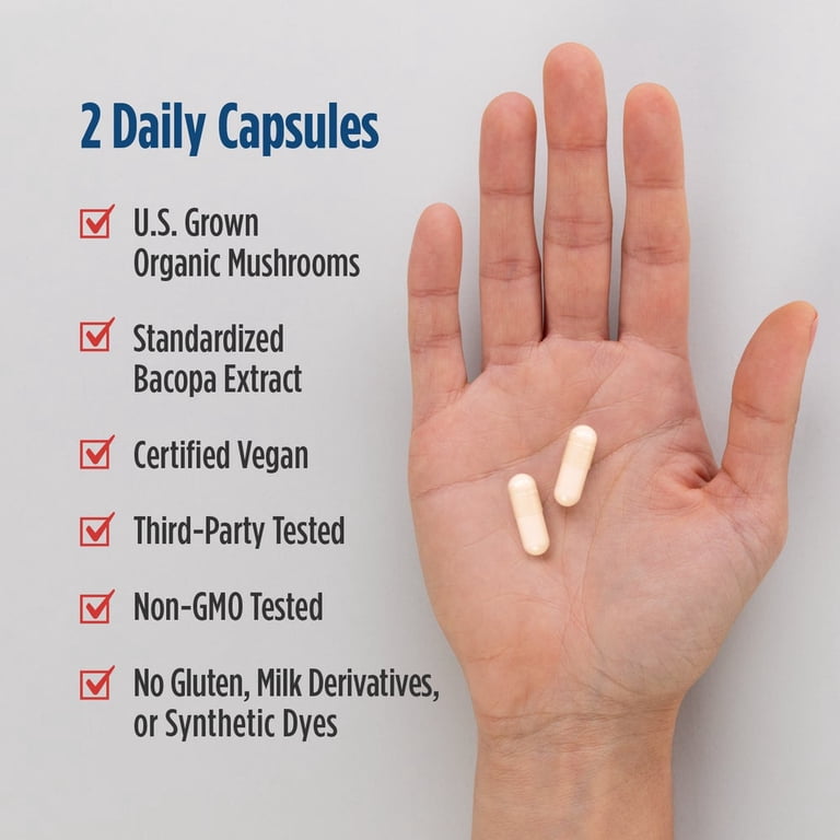 Nordic Naturals, Cognition Mushroom Complex, Lion‚Äôs Mane, Bacopa