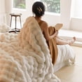 thumbnail image 7 of Flannel Reversible Throw Blanket - Multipurpose Furry Blanket Plush Fleece Blanket for Sofa，Bed & Travel, Camping, Gift, 7 of 7