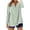 Green-button up blouse, variant on Long Sleeve Button Down Shirts for Women Trendy Plaid Striped Tops V Neck Casual Loose Blouse