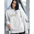 thumbnail image 2 of Wherever You Go Daisy Bicycle Sweatshirt Women -Image by Shutterstock, Female XX-Large, 2 of 4