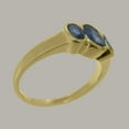thumbnail image 3 of LBG British Made Classic Solid 10k Yellow Gold Natural Sapphire Womens Anniversary Ring - 33 size options - Size 5.25, 3 of 6