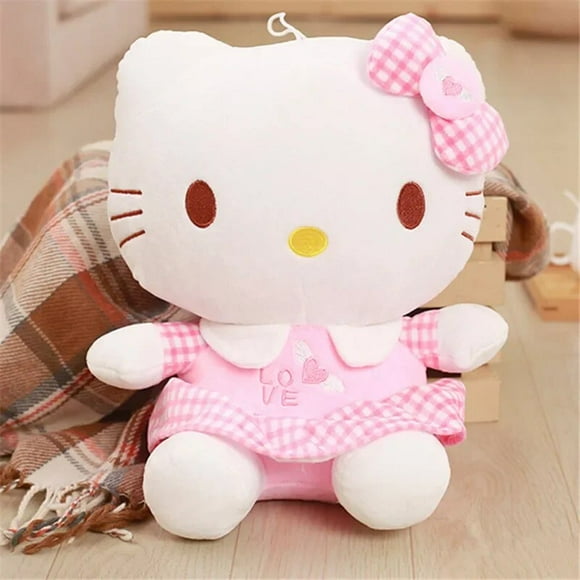 60CM Giant Sanrio Kawaii Hello Kitty Plush Toy Pillow Pink Dress Stuffed Doll Cat Cute Anime Toy for Children Girl Birthday Gift 50cm Pink Hello Kitty