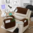 thumbnail image 2 of Armrest Cover, Recliner Chair Protector, Furniture Protector Slip, Side Storage Pocket, Stretch Armchair Couch Arm Rest Cover for Recliner, Chair, Sofa, 2 of 7
