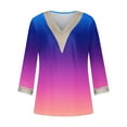 thumbnail image 4 of gakvbuo Summer Tops For Women 2025 Trendy Short Sleeve Sexy Lace Trim V Neck Blouses For Women Tops Dressy Casual Spring Pullover Shirts, 4 of 6