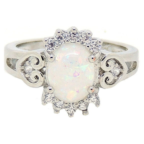 Neve Statement Ring Oval Fire Opal Cz Womens Ginger Lyne Collection