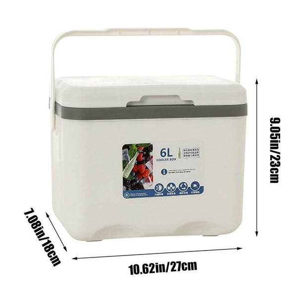 Portable Cooler Insulated Box 6L Leak Proof Hard Cooler Keeps Ice