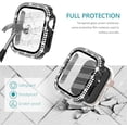 thumbnail image 3 of KOMI 40mm Case Compatible with Apple Watch Case with Screen Protector, Bling Diamond Overall Protective Case Compatible with Apple Watch Series 6/5/4 SE, 40mm, Black, 3 of 7