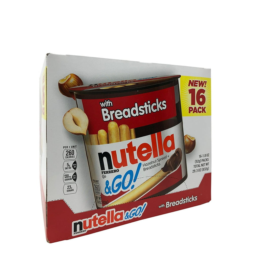 Nutella & Go Hazlenut Spread with Breadsticks Ferrero 16 Pack 1.8