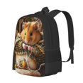 thumbnail image 2 of Daiia Modern Floral Guinea Pig Backpack for Men and Women -Durable Backpack Large Capacity, Water-Resistant Bag with Adjustable Straps and Laptop Compartment, 2 of 9