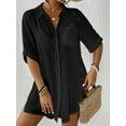 thumbnail image 4 of Bsubseach Women Bathing Suit Cover Up Button Down Blouse Top Casual Lightweight Bikini Coverups, 4 of 9