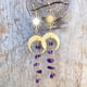 thumbnail image 3 of Pendientes Sol y Luna, Colgante Estrella Luna Nueva, Pendientes Estrella, Pendientes Celestiales, 3 of 5