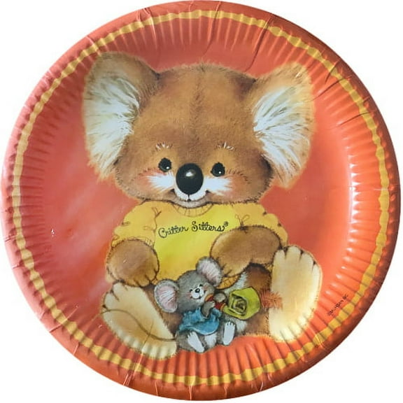 Critter Sitters Vintage Orange Large Paper Plates (8ct)