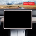 thumbnail image 2 of Protector Pantalla Silicona Cubierta Del Marco La Pantalla GPS para Tesla Model 3 Y (Rosa), 2 of 8