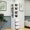 White, variant on Yardi Yarda 70.87" H Display Storage Cabinet, 4-Tier Shelf, 3 Side Drawers & 4 Small Display Shelves, Modern Wooden Tall Bookshelf Bookcase, White