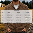 thumbnail image 4 of Lovzfmll Cardigan for Men, Shawl Collar Cable Knit Button Front, Casual Long Sleeve Sweater for Men, 2XL, 4 of 6