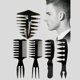 thumbnail image 5 of Kuymtek Hombres Vintage Oil Hair Comb Retro Back Hair Beard Dientes Anchos Tenedor Peines (05), 5 of 9