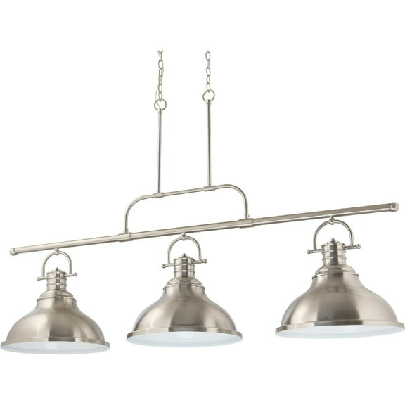 Volume Lighting  3-Light Indoor Brushed Nickel Linear  Hanging Pendant - Brushed Nickel