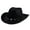 Black, variant on Cowboy Hat Wide Brim Knight Hat for Disco House Cocktail Parties Vacation Simple for Comedian Actor
