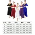 thumbnail image 5 of IDOPIP Women Metallic Patchwork Liturgical Praise Dance Dress Asymmetric Hemline Lyrical Dancewear, 5 of 8