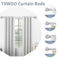 thumbnail image 2 of Barra de cortina TVWOO de cristal plateado con ventana ajustable de 90 a 224 cm, 2 of 9