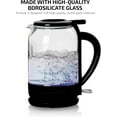 thumbnail image 4 of OVENTE Electric Hot Water Glass Kettle 1.5 Liter Borosilicate Glass with ProntoFill Technology Easy Fill Solution, Portable 1500 Watt Tea Maker Auto Shut-Off Fast Heating for Beverage, Black KG516B, 4 of 12