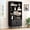 Black, variant on 71" Tall 8-Cube Storage Bookshelf, 35.4" Wide Mid-Century Modern Bookcase with Sliding Door Storage Cabinet, Freestanding Bookshelf with Solid Wood Feet, for Home Office, Living Room