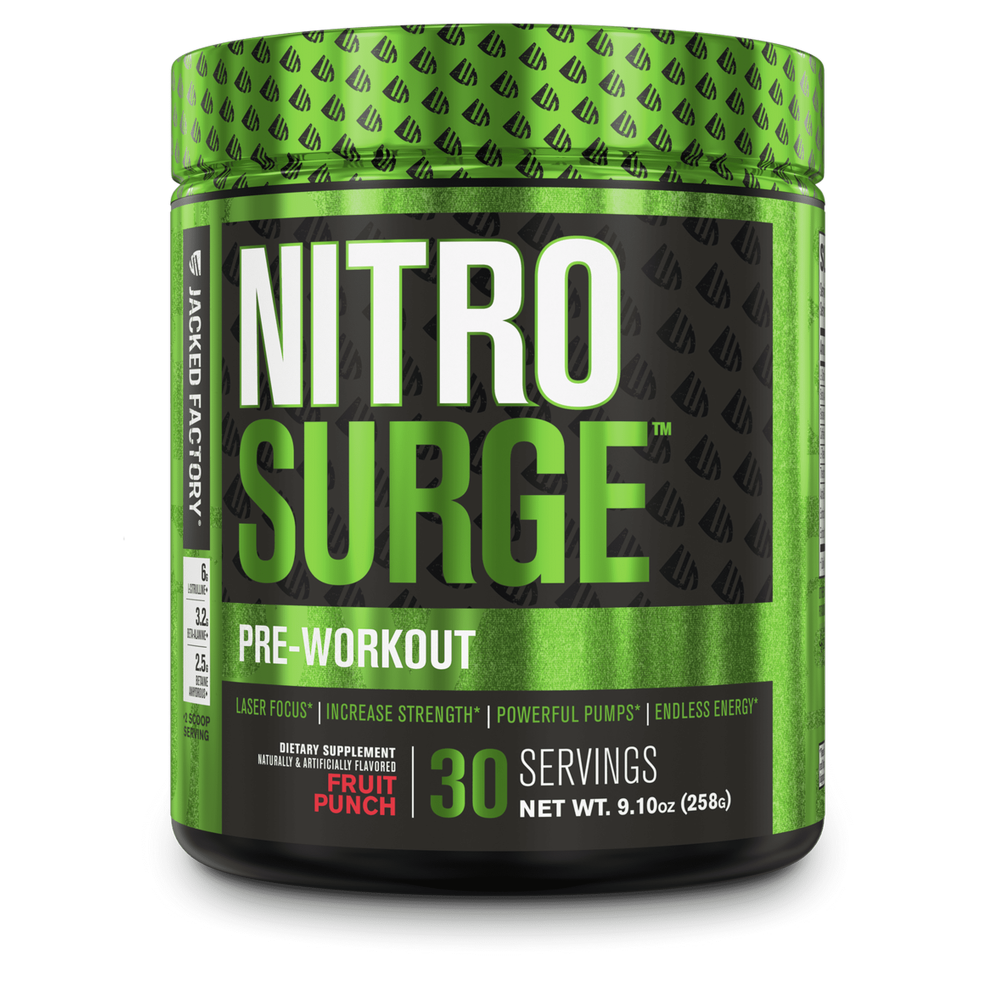 Nitrosurge Pre Workout Powder - 30 Servings, Fruit Punch