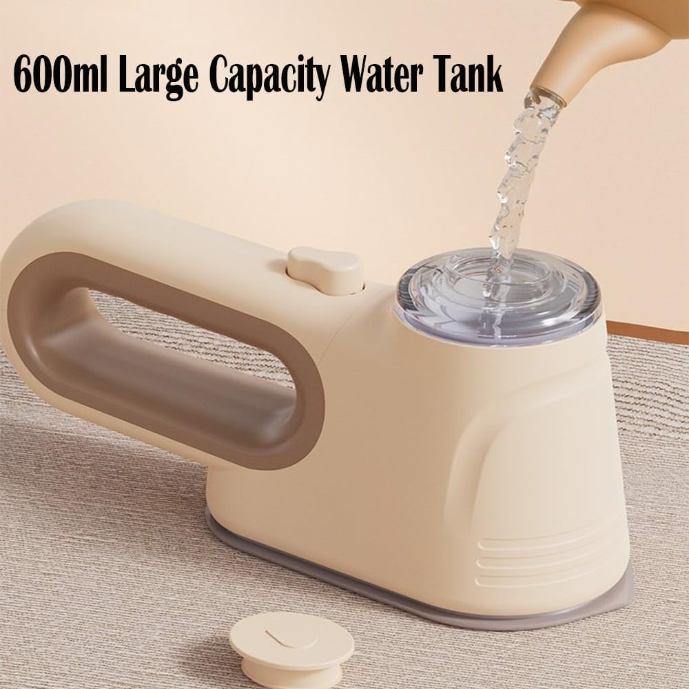 Vacuum Steamer for Clothes, 2025 Vacuum Steamer for Clothes Iron, 1000w Portable Handheld Clothing Steamers with 600ml Tank Delivers and 3.5FT Cord for Travel and Car Interior Care