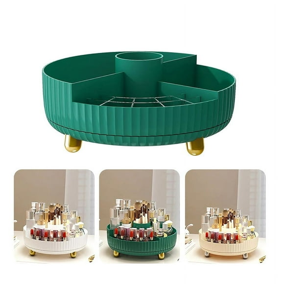Rotating Makeup Organizer for Vanity - Bathroom Organizer and Lazy Organizer for Cosmetics Perfume Organizer Storage B