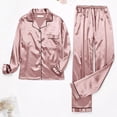 thumbnail image 2 of Pijamas de manga larga para mujer, Sexy ropa de dormir, lencería de satén, conjuntos de ropa de noche femenina, pijamas de seda, ropa de estar por casa, nuevo, Invierno, 2 of 4