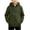 Army Green, variant on Kids Boys Outdoor Waterproof Hooded Jacket Solid Color Long Sleeve Zip-Up Coat with Pockets