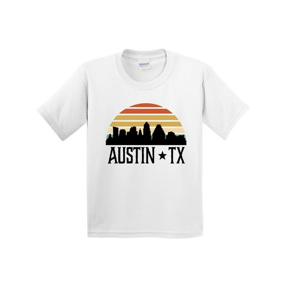 Inktastic Austin Texas Skyline Vintage Youth T-Shirt