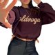 thumbnail image 5 of Txlixc Pullover femenino letra impresa vendaje casual camiseta de manga larga blusa de otoño Txlixc moda, 5 of 9