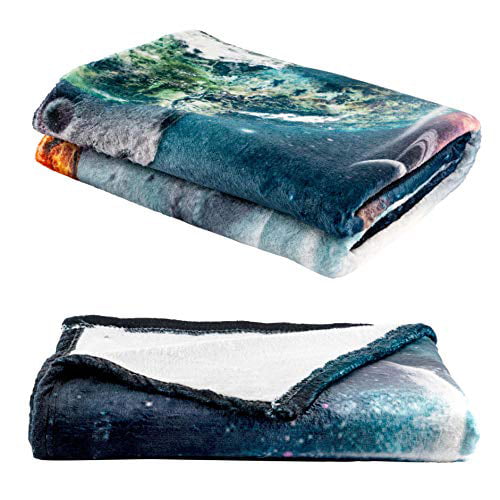 Cozy Plush for Indoor and Outdoor Use Navy Purple Lunarable Outer Space Soft Flannel Fleece Throw Blanket Black Hole in The Nebula Gas Cloud in Outer Space Universe Astro Solar System 60 x 80