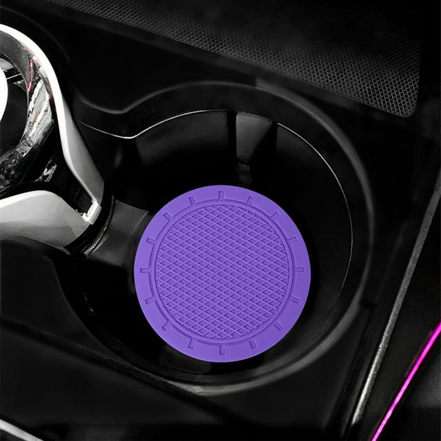 Fiudx Xiying Rubber Honeycomb Car Cup Holder Mats - Waterproof, Non-Slip, Heat Insulating, 2-Piece Set for Vehicle Interior Protection