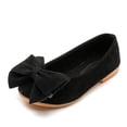 thumbnail image 1 of Zapatos de princesa con lazo de color sólido, zapatos de moda para niñas de una sola capa, cómodos zapatos sin cordones con suela suave, 1 of 6