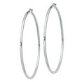 thumbnail image 2 of Sterling Silver Rhodium-plated 2mm Hoop Earrings, 2 of 3