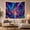 Cosmic Fortress, variant on Alien Lake with Glowing Mushrooms and Ringed World, Dreamy Fantasy Art for Space Lovers, Cosmic Wall Decor, Housewarming Gift, Tapestry Wall Hanging for Bedroom and Gaming Room