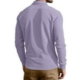 thumbnail image 4 of Men's Corduroy Fashion American Style Casual Button-Down Collar Pullover Hoodie, Retro Look for Fall,Purple,XL, 4 of 4