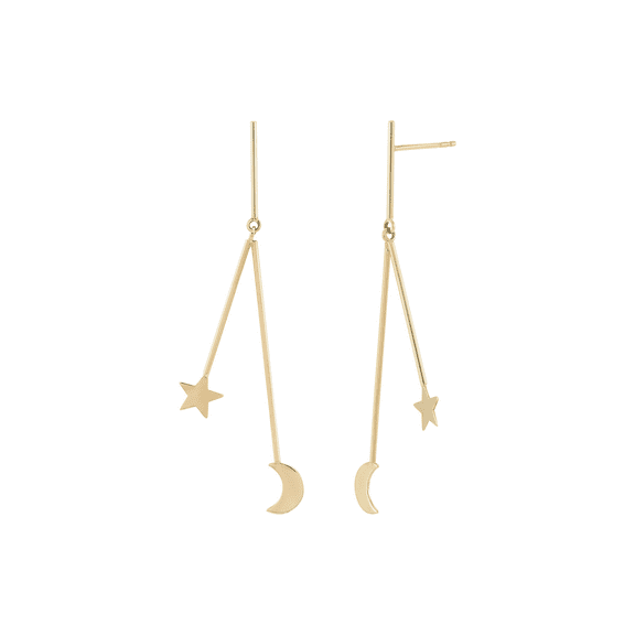 Welry 14kt Yellow Gold Bar Drop Earrings